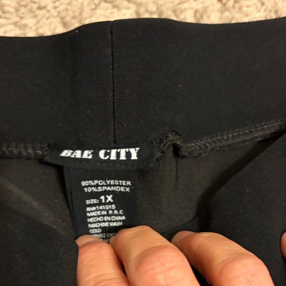 Black Skinny Pants with Gold Zippers - Picture 2 of 2